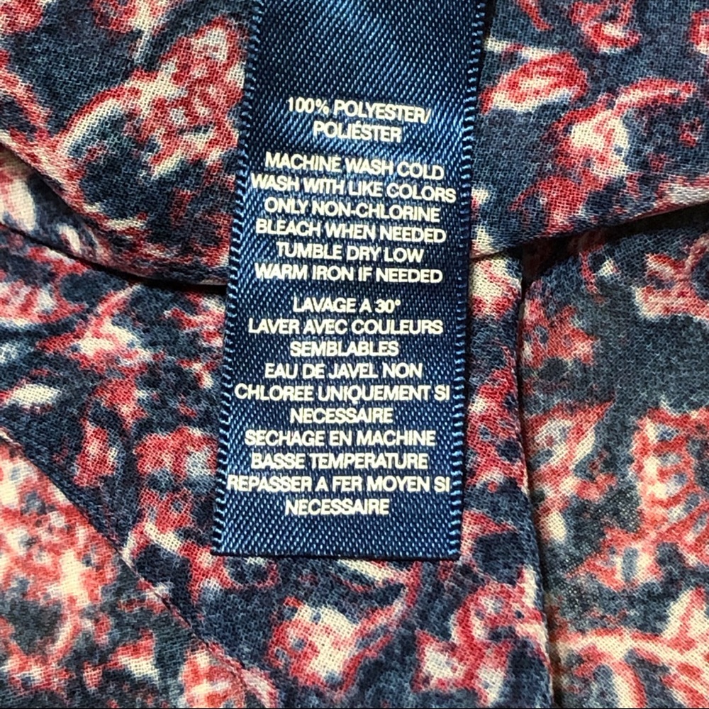 Chaps Printed Peasant Blouse - Picture 6 of 8